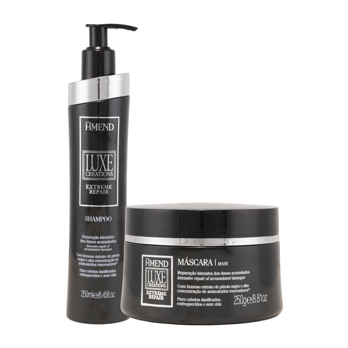 Kit Amend Luxe Creations Hidratação Shampoo e Máscara 250 ml