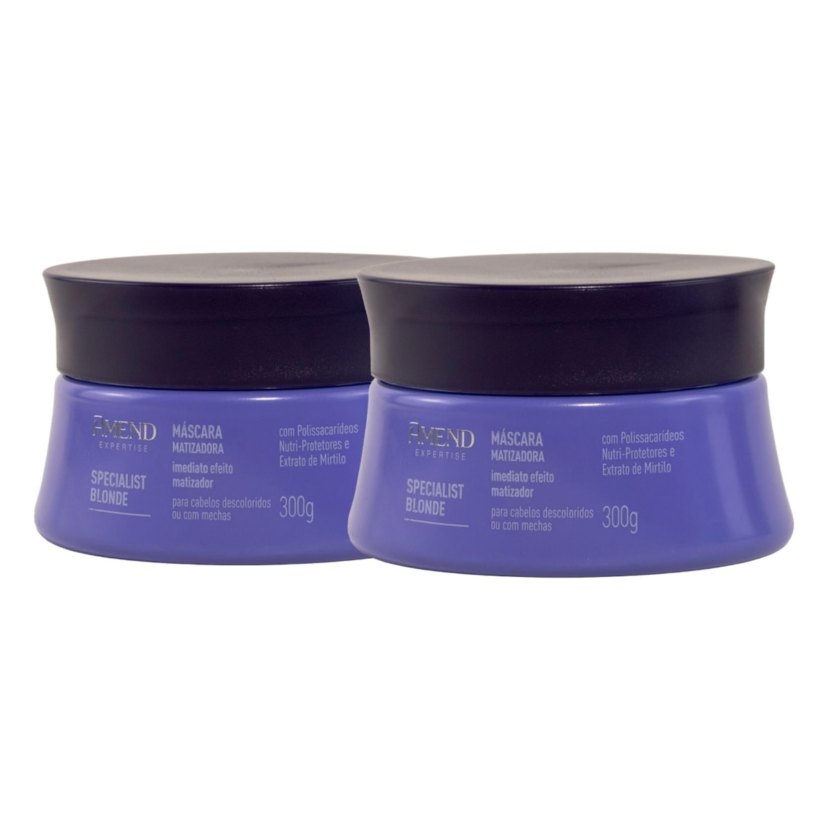 Kit Amend Specialist Blonde 2 Máscaras Matização 300 g Kit Amend Specialist Blonde 2 Máscaras Matização 300 g
