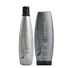 Kit Aneethun Blond Shampoo Matizante 300 ml + Máscara Cinza 250 g