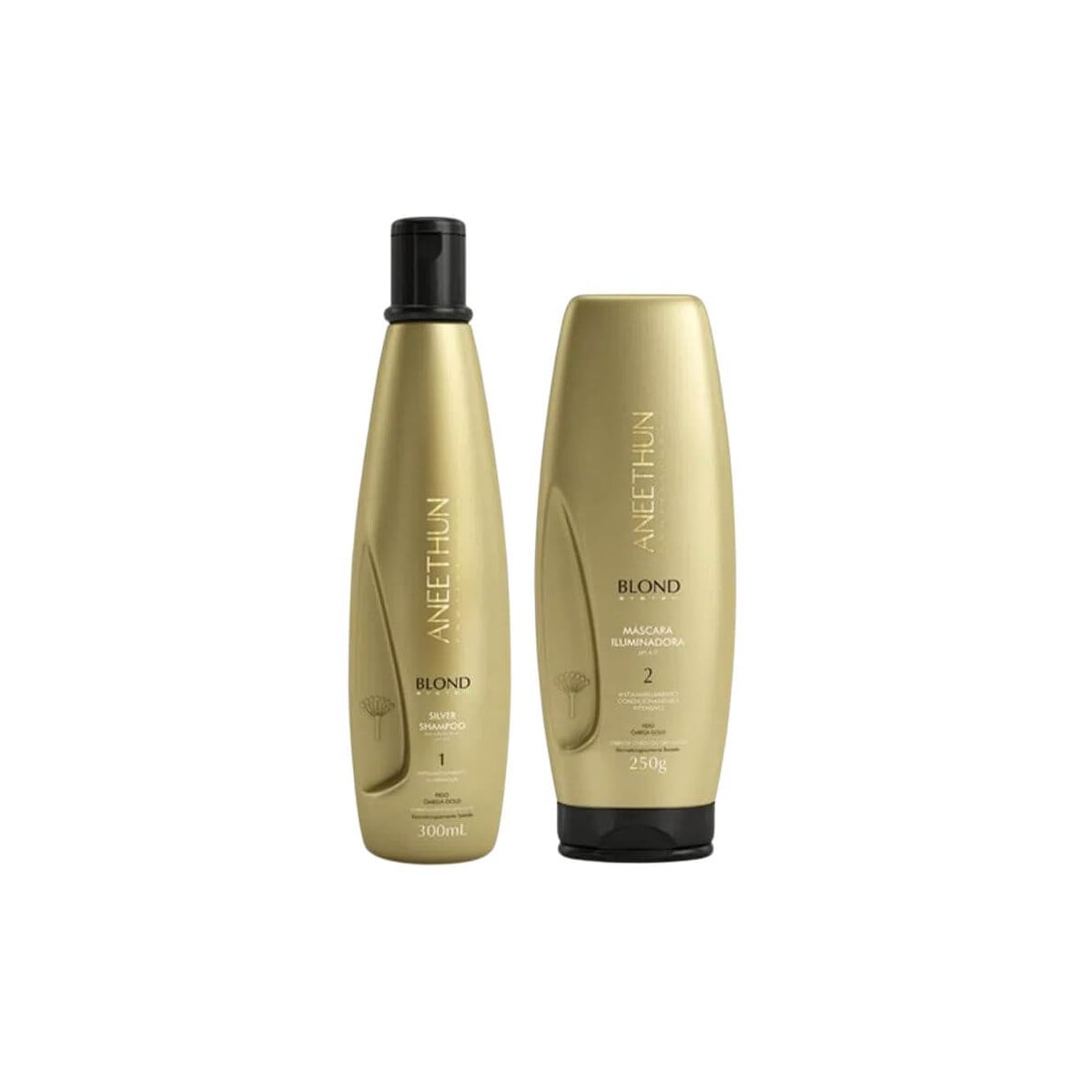 Kit Aneethun Blond Shampoo Silver 300 ml + Máscara Iluminadora 250 g Kit Aneethun Blond Shampoo Silver 300 ml + Máscara Iluminadora 250 g