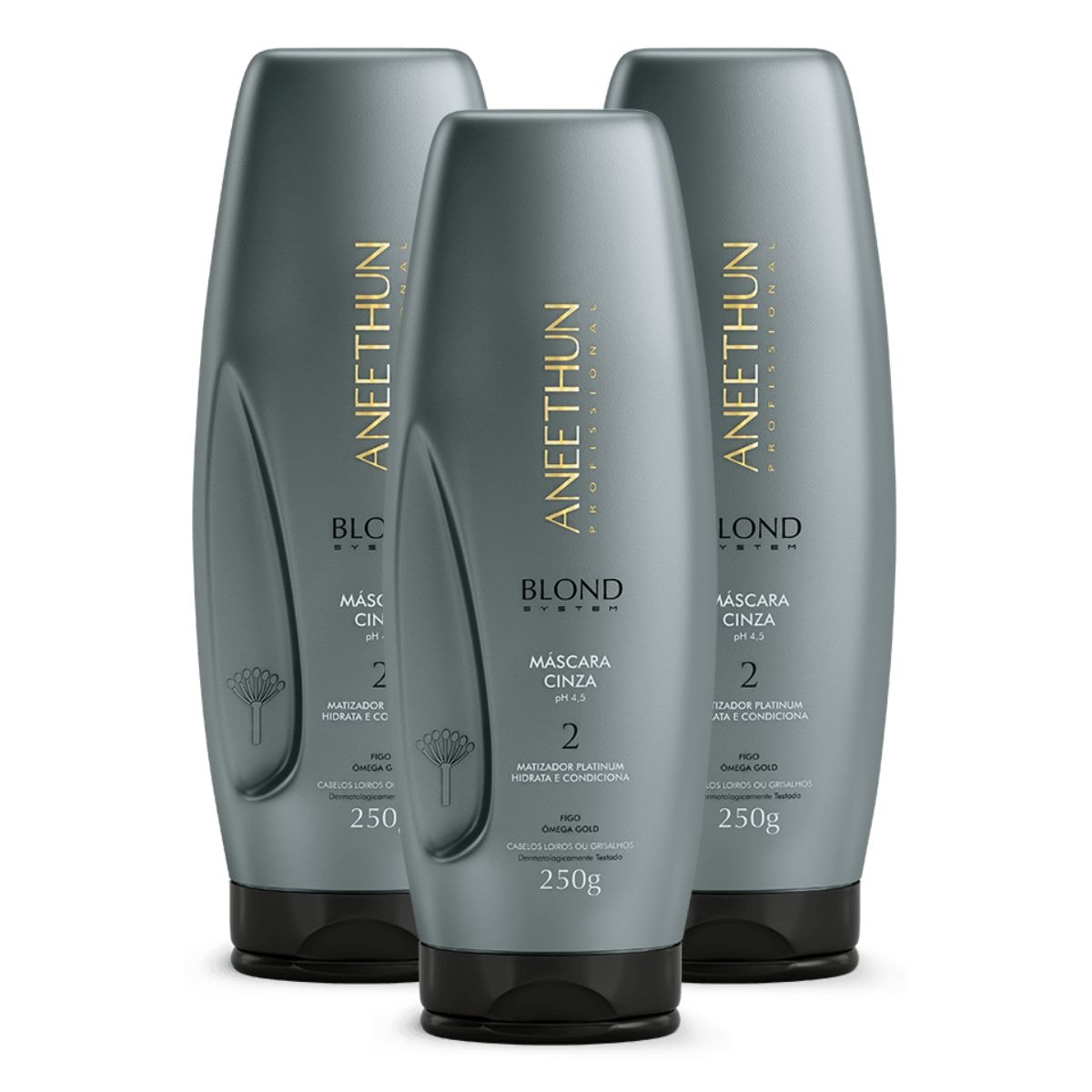 Kit Aneethun Blond System 3 Máscara Cinza 250 g Kit Aneethun Blond System 3 Máscara Cinza 250 g