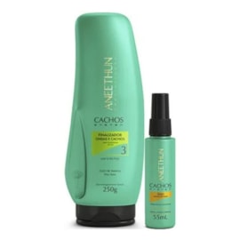 Kit Aneethun Cachos Finalizador Crespos 250 g + Oleo Low No Poo Hidratação 55 ml para Cabelo Cacheado