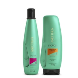 Kit Aneethun Cachos Shampoo 300 ml + Finalizador Crespos 250 g para Cabelo Cacheado