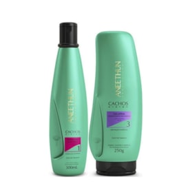 Kit Aneethun Cachos Shampoo 300 ml + Gelatina 250 g para Cabelo Cacheado