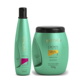 Kit Aneethun Cachos Shampoo 300 ml + Máscara 500 g para Cabelo Cacheado
