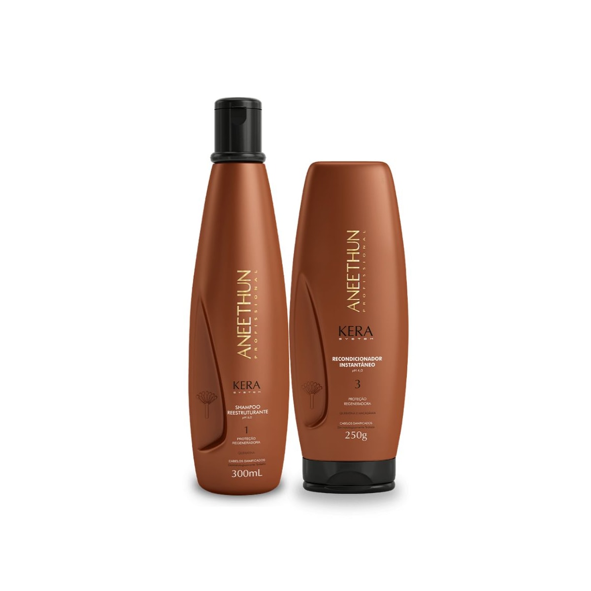 Kit Aneethun Kera Shampoo Reestruturante 300 ml + Máscara Condicionante 250 g Kit Aneethun Kera Shampoo Reestruturante 300 ml + Máscara Condicionante 250 g