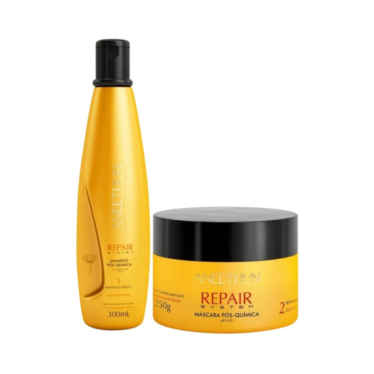Kit Aneethun Repair Shampoo 300 ml + Máscara 250 g Kit Aneethun Repair Shampoo 300 ml + Máscara 250 g