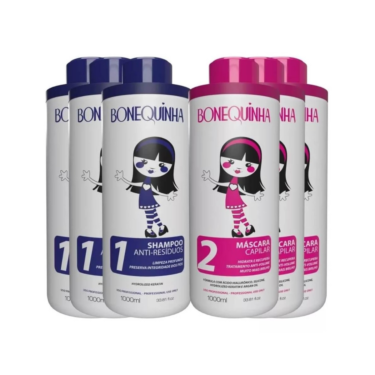 kit Bonequinha Escandalosa 3 de (2 x 1 Litro)