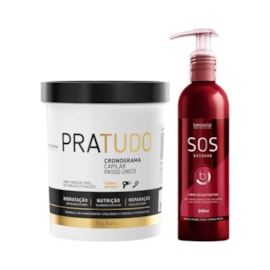 Kit Bórabella Máscara Pratudo Cronograma Capilar 1 Kg + SOS Extreme