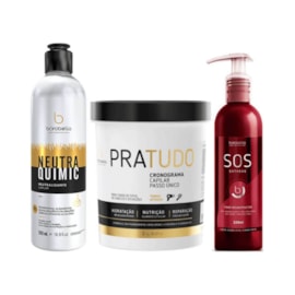Kit Bórabella Máscara Pratudo Cronograma Capilar + NeutraQuimic + SOS Extreme