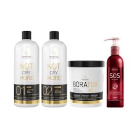 Kit Bórabella Progressiva Not Cry More 2 x 1 Litro + Boratox 1 Kg + SOS Extreme