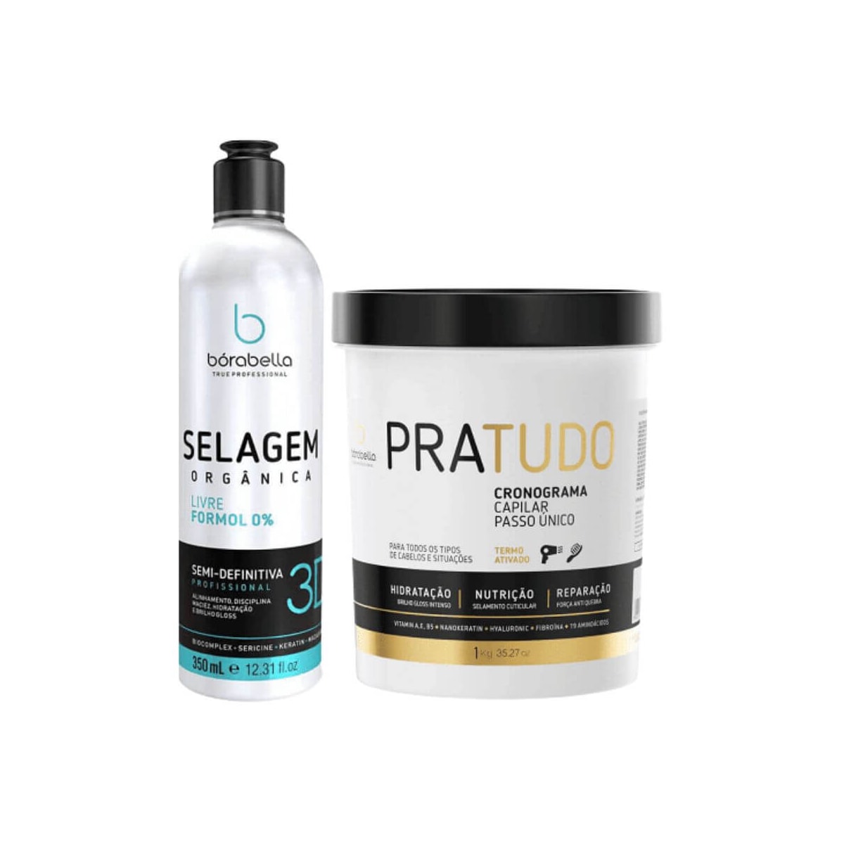 Kit Bórabella Selagem 3D Semi Definitiva 350 ml + PraTudo 1 Kg Kit Bórabella Selagem 3D Semi Definitiva 350 ml + PraTudo 1 Kg