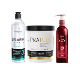 Kit Bórabella Selagem 3D Semi Definitiva 350 ml + PraTudo 1 Kg + SOS Extreme