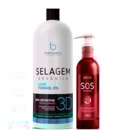 Kit Bórabella Selagem 3D Semi Definitiva Orgânica 1 Litro + SOS Extreme