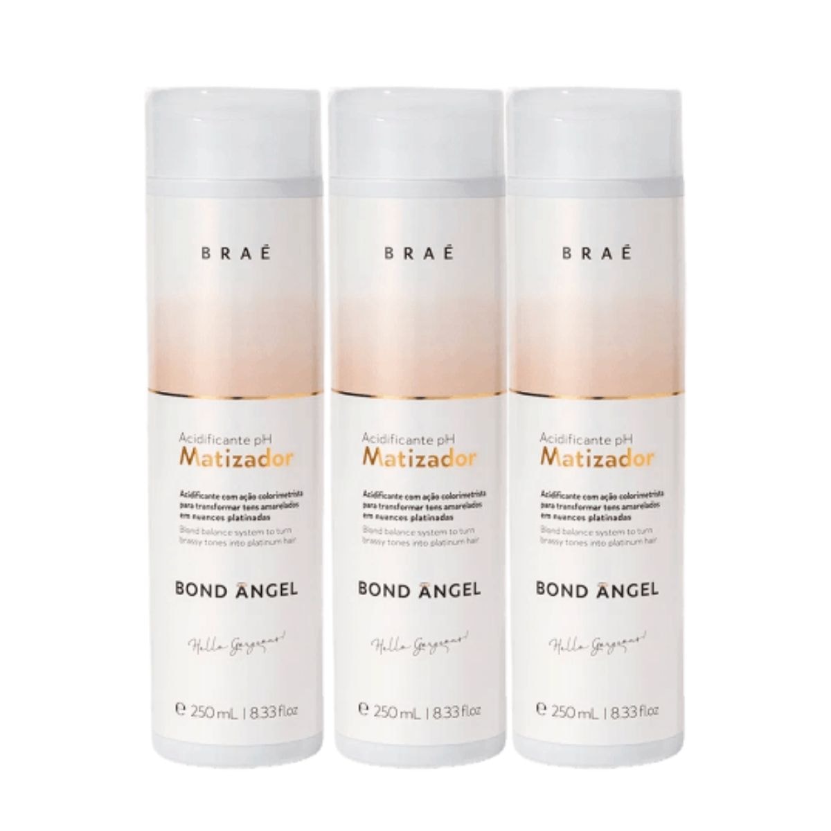 Kit Braé Bond Angel 3 pH Acidificante Matizador 250 ml