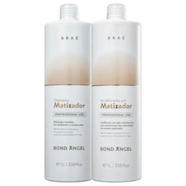 Kit Braé Bond Angel Shampoo Matizador 1 Litro + Acidificante 1 Litro