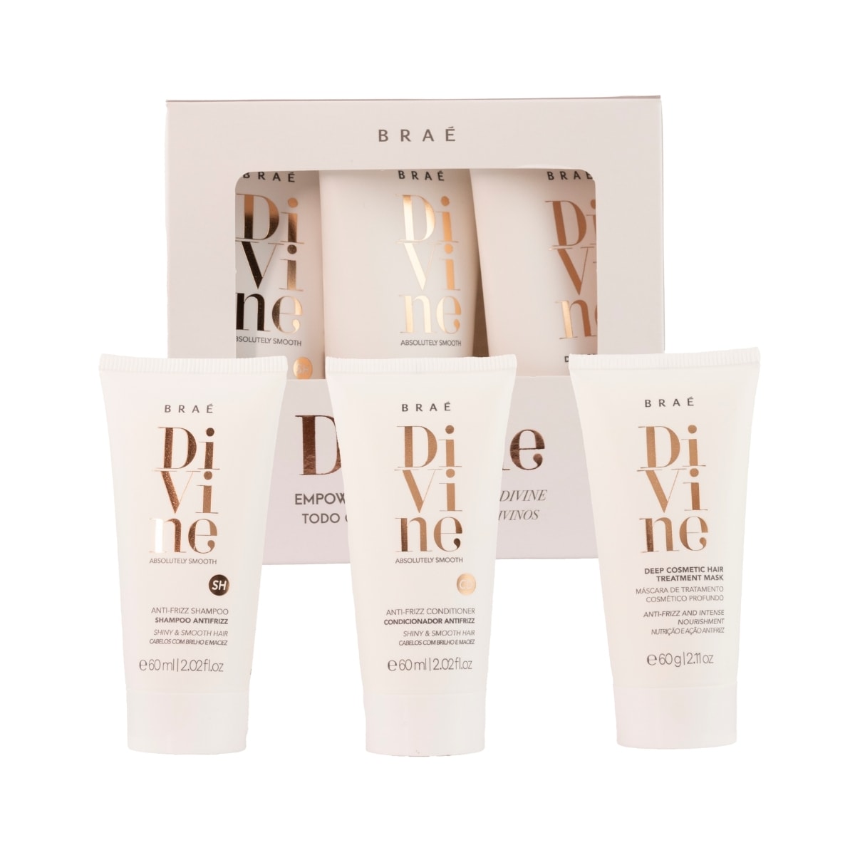 Kit Braé Divine Travel Size (3 Produtos) 60 ml Kit Braé Divine Travel Size (3 Produtos) 60 ml
