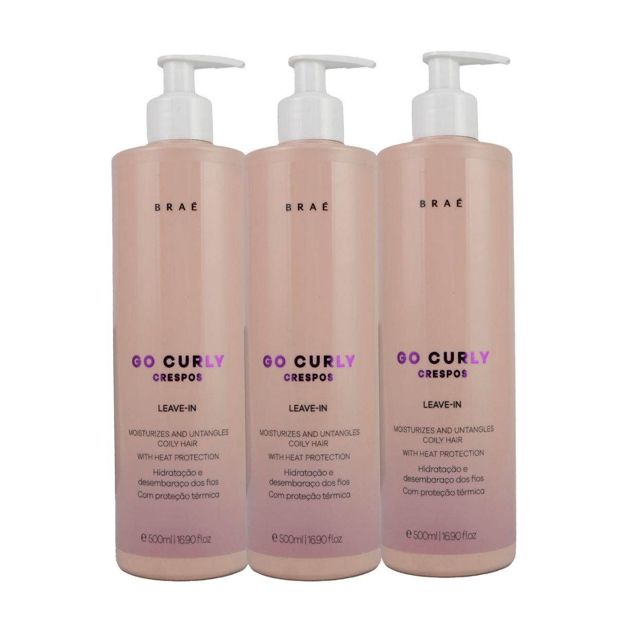 Kit Braé Go Curly Crespos 3 Leave-in 500 ml Kit Braé Go Curly Crespos 3 Leave-in 500 ml