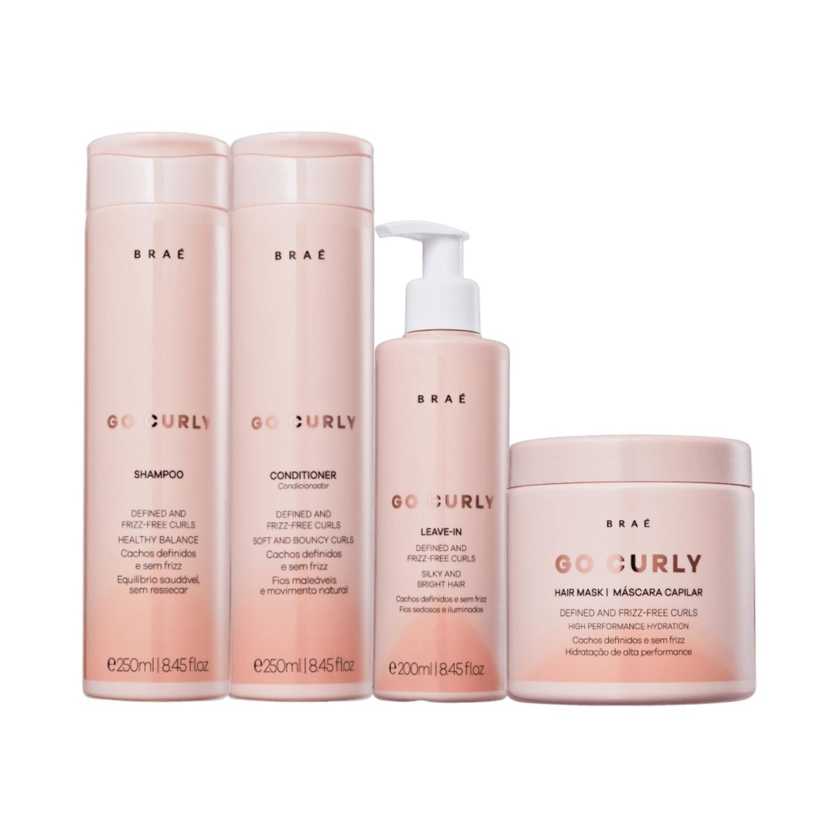 Kit Braé Go Curly Tratamento Capilar 4 Produtos