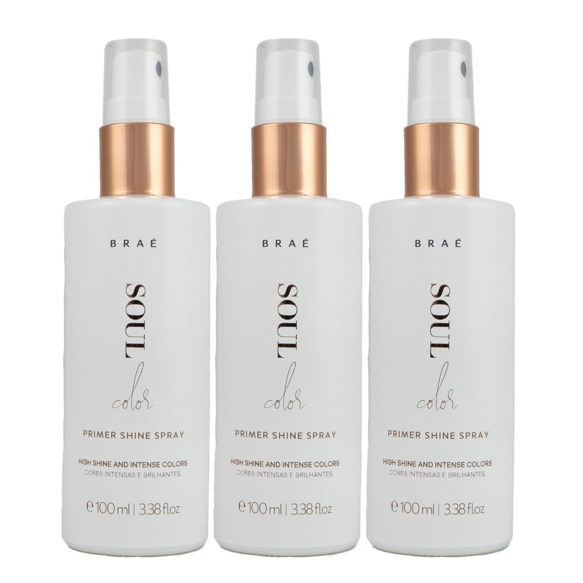 Kit Braé Soul Color Primer Shine Spray 3 Leave-In 100 ml