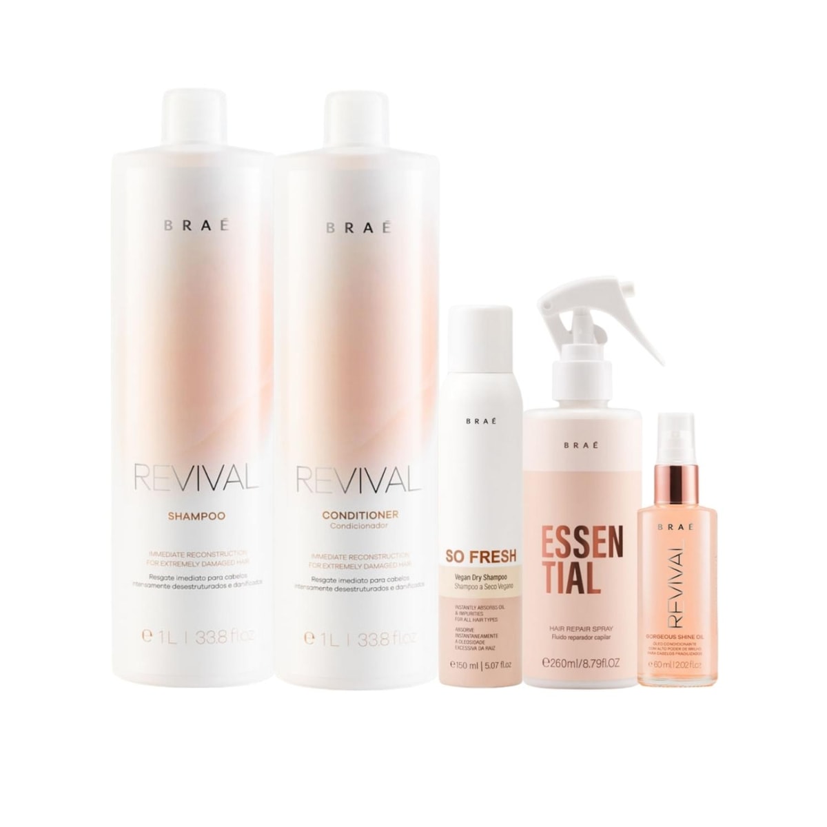 Kit Braé Tratamento Capilar Home Care 5 Produtos Kit Braé Tratamento Capilar Home Care 5 Produtos