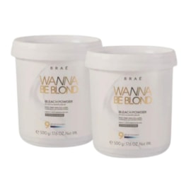 Kit Braé Wanna Be Blond 2 Pó Descolorante Capilar 500 g