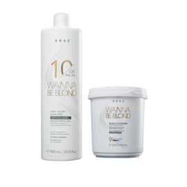 Kit Braé Wanna Be Blond Pó Descolorante 500 g + Oxidante 10 Vol. 900 ml