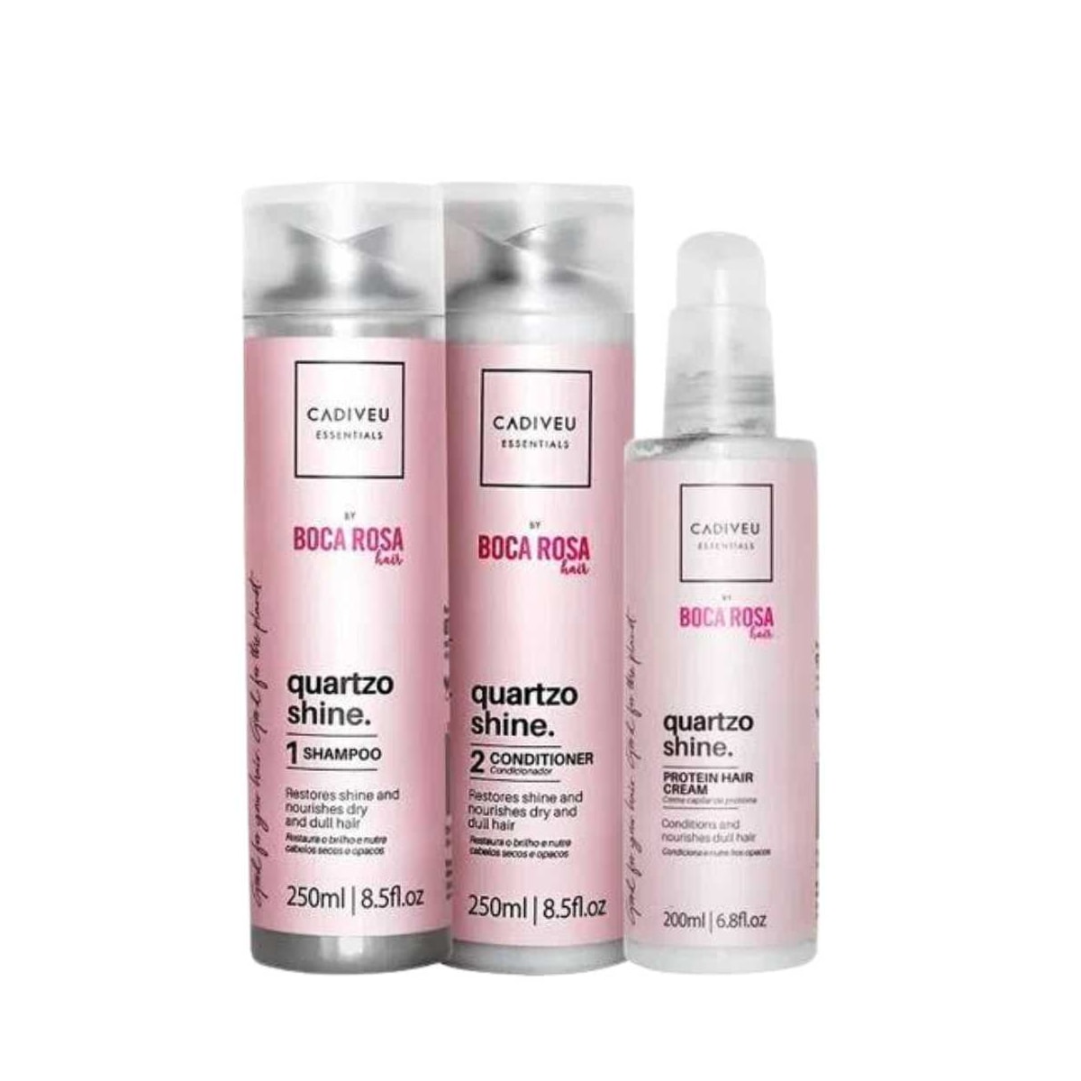 Kit Cadiveu Boca Rosa Hair Limpeza & Cuidados Diários (3 Produtos)