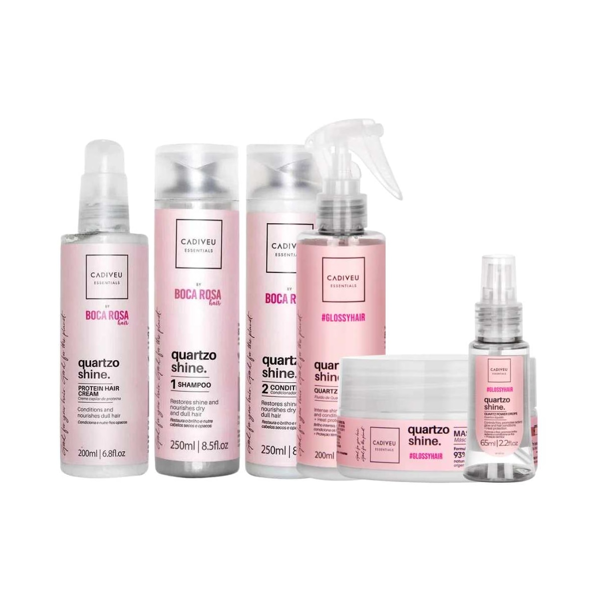 Kit Cadiveu Boca Rosa Hair Quartzo Full (6 Produtos) Kit Cadiveu Boca Rosa Hair Quartzo Full (6 Produtos)