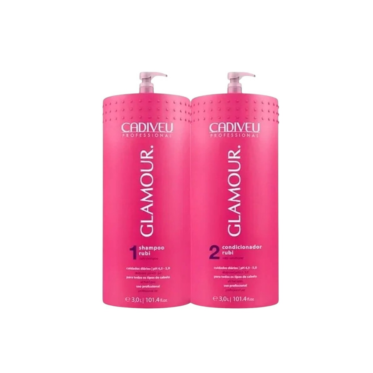 Kit Cadiveu Glamour Rubi 2 x 3000 ml Kit Cadiveu Glamour Rubi 2 x 3000 ml