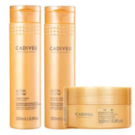 Kit Cadiveu Nutri Glow Shampoo 250 ml + Condicionador 250 ml + Máscara 200 ml
