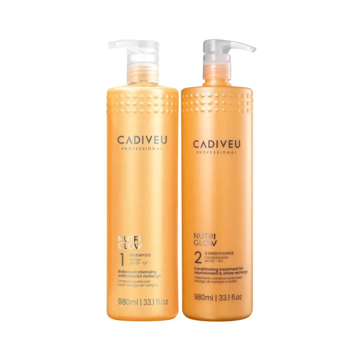 Kit Cadiveu Nutri Glow Shampoo 980 ml + Condicionador 980 ml Kit Cadiveu Nutri Glow Shampoo 980 ml + Condicionador 980 ml