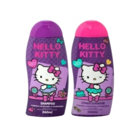 Kit Cia da Natureza Hello Kitty Shampoo e Condicionador Cabelos Cacheados 260 ml