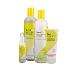 Kit DevaCurl Low-Poo Delight Home Care (4 Produtos)