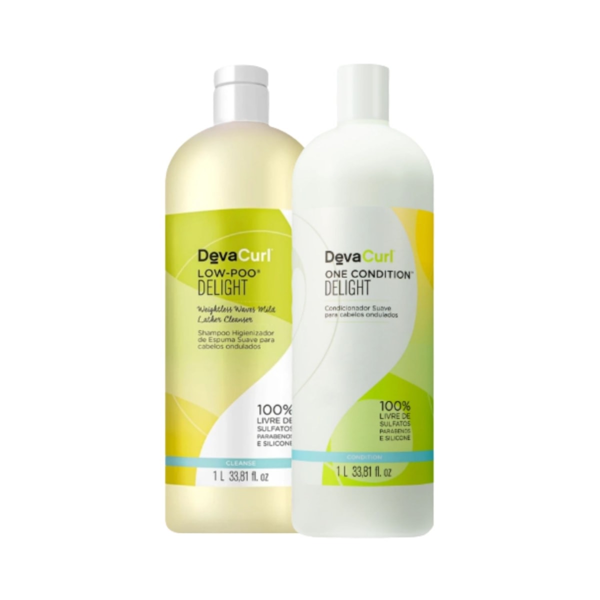 Kit DevaCurl Low-Poo Delight Shampoo e Condicionador 1 Litro Kit DevaCurl Low-Poo Delight Shampoo e Condicionador 1 Litro