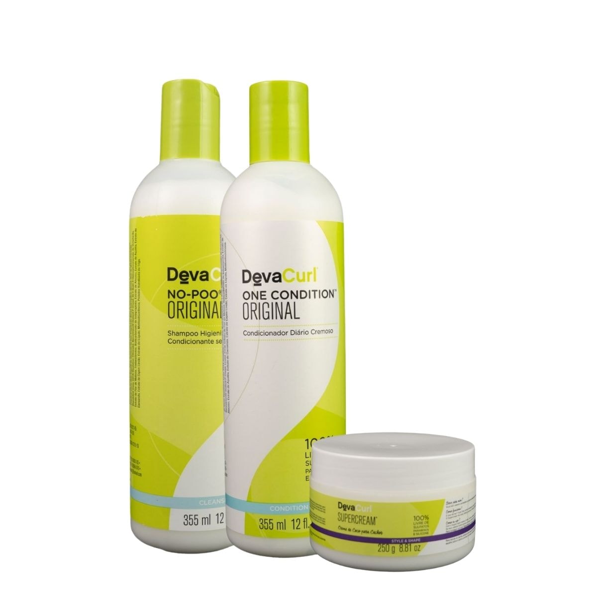 Kit DevaCurl No-Poo Home Care (3 Produtos) Kit DevaCurl No-Poo Home Care (3 Produtos)