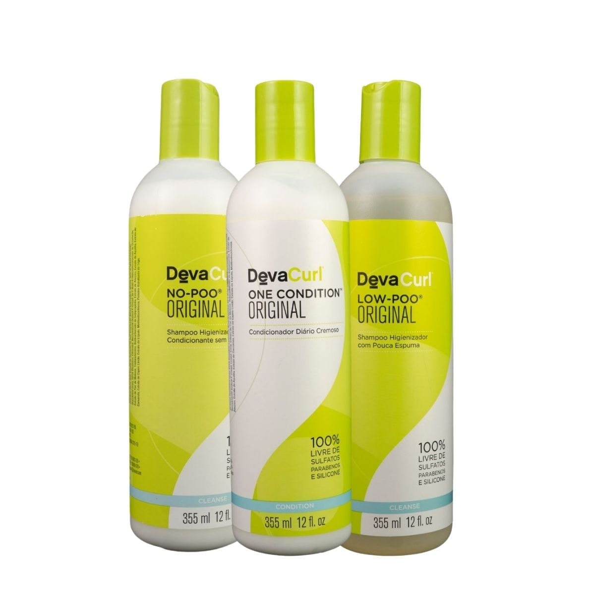 Kit DevaCurl No-Poo Original Home Care (3 Produtos)