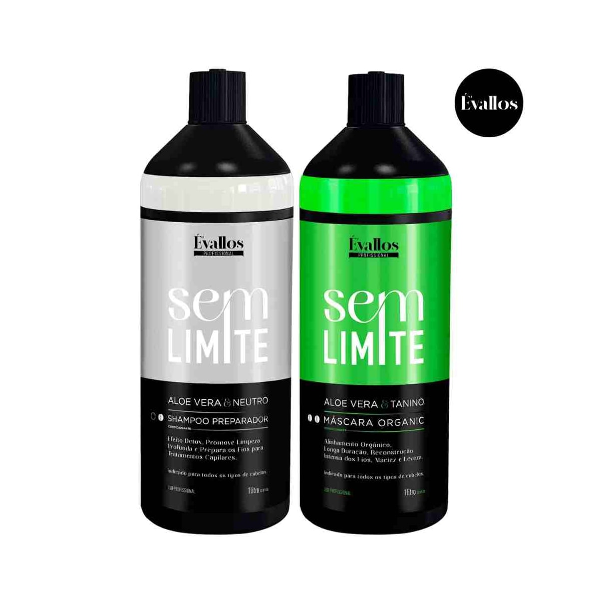 Kit Évallos Progressiva Organic + Shampoo Antiresiduo Sem Limite 2 x 1 Litro Kit Évallos Progressiva Organic + Shampoo Antiresiduo Sem Limite 2 x 1 Litro