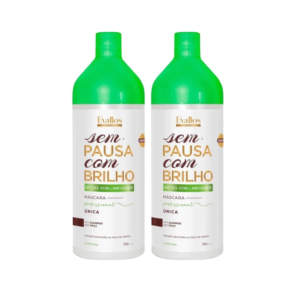 Kit Évallos Sem Pausa com Brilho 2 Progressiva 1 Litro