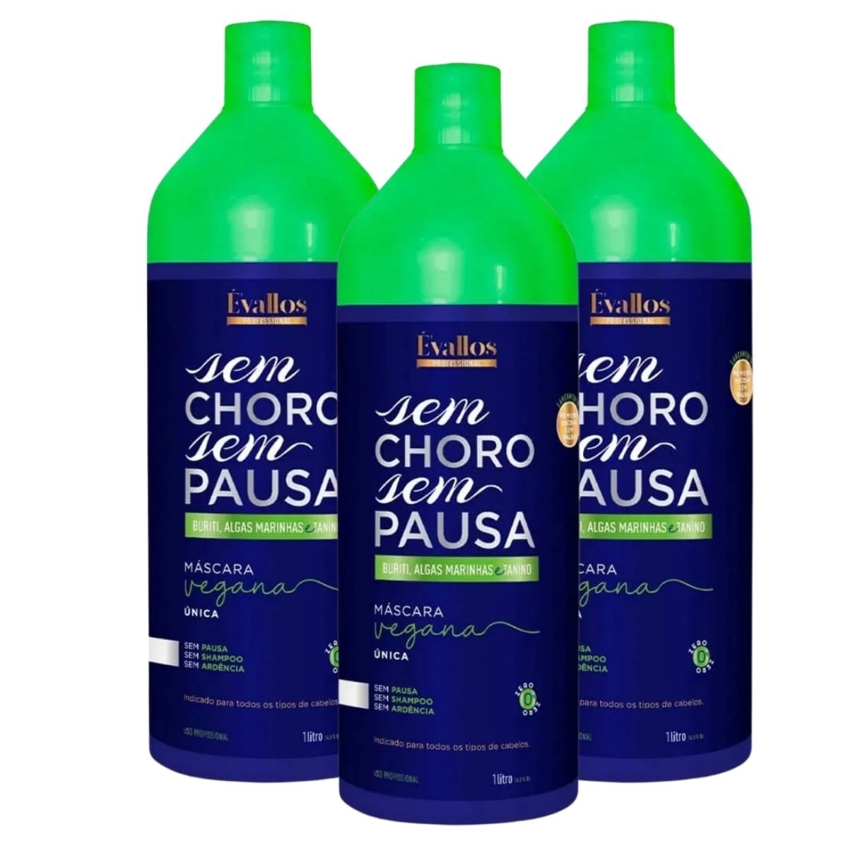 Kit Évallos Vegana Sem Choro Sem Pausa 3 Progressiva 1 Litro Kit Évallos Vegana Sem Choro Sem Pausa 3 Progressiva 1 Litro