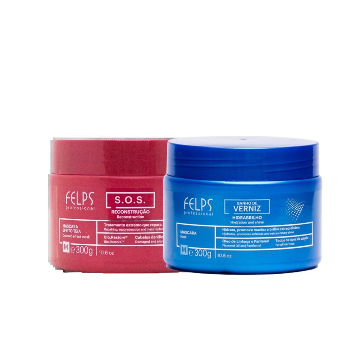 Kit Felps Cronograma Lumiforce (S.O.S.+ Banho de Verniz 2 x 300 g)