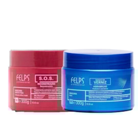 Kit Felps Cronograma Lumiforce (S.O.S.+ Banho de Verniz 2 x 300 g)