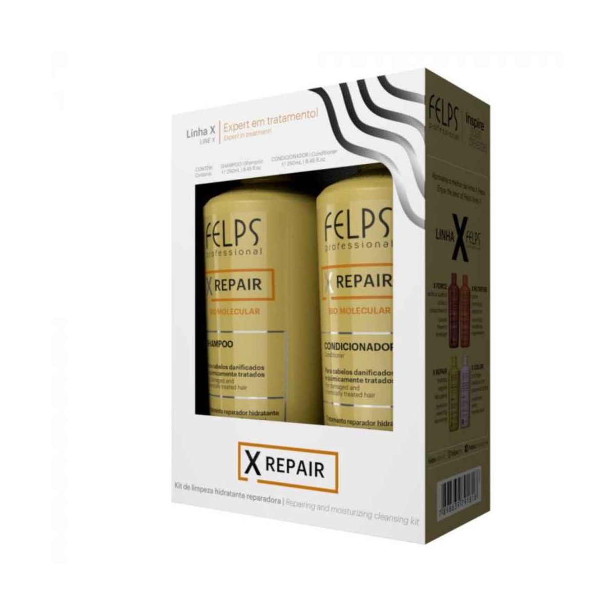 Kit Felps XRepair Shampoo + Condicionador 250 ml Kit Felps XRepair Shampoo + Condicionador 250 ml