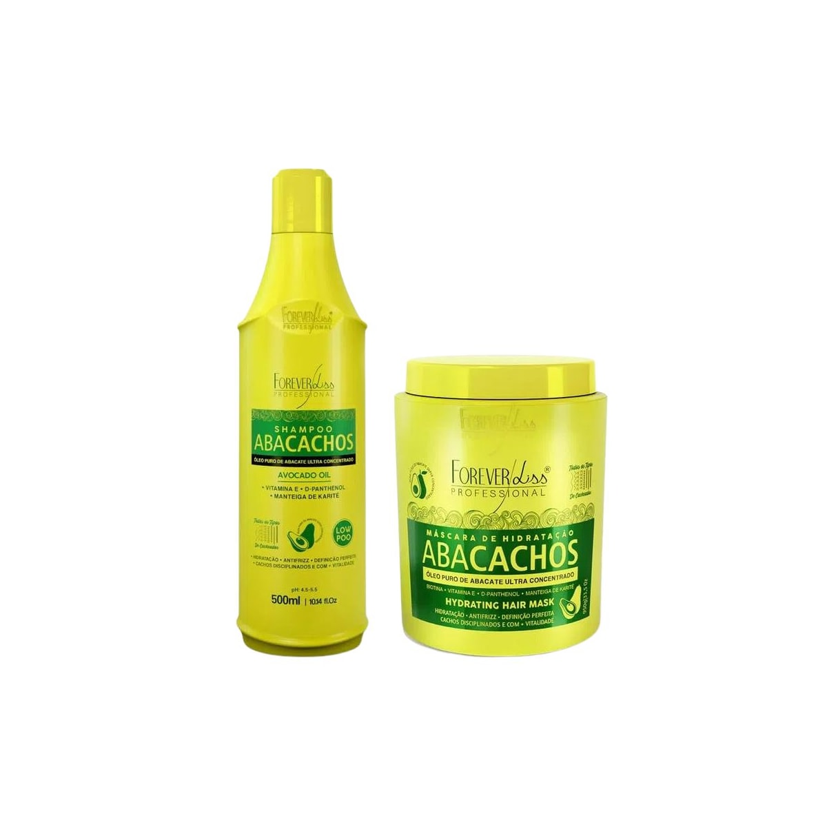 Kit Forever Liss Abacachos Shampoo 500 ml + Máscara 950 g para Cabelo Cacheado Kit Forever Liss Abacachos Shampoo 500 ml + Máscara 950 g para Cabelo Cacheado