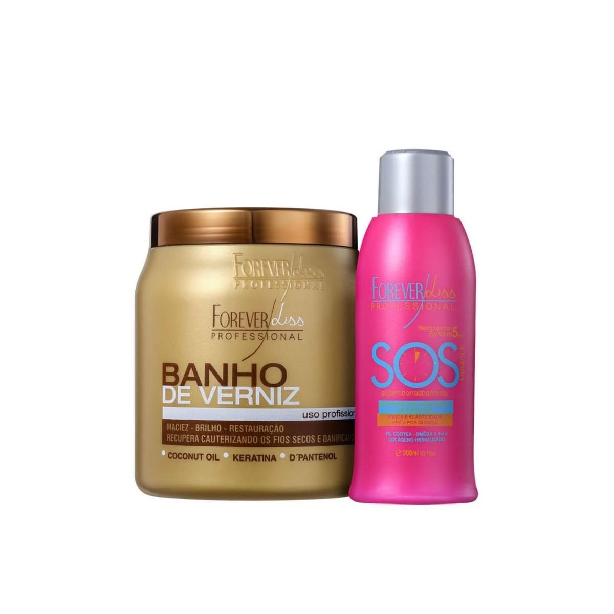 Kit Forever Liss Antiemborrachamento 300 ml + Verniz 1000 g