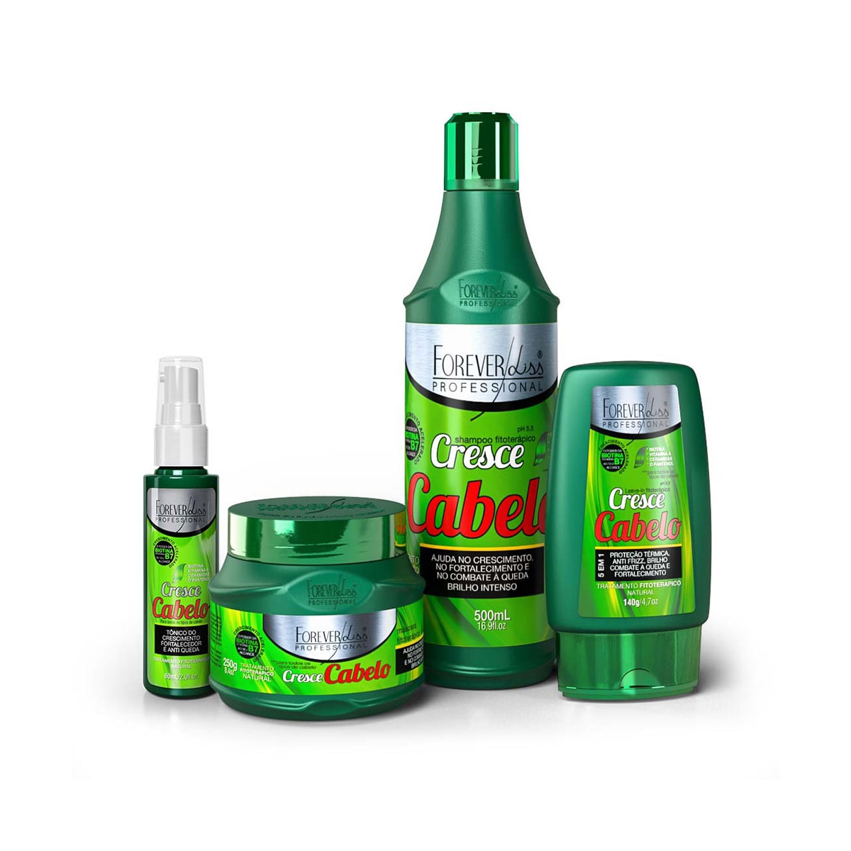 Kit Forever Liss Cresce Cabelo Completo Com Máscara 200 ml