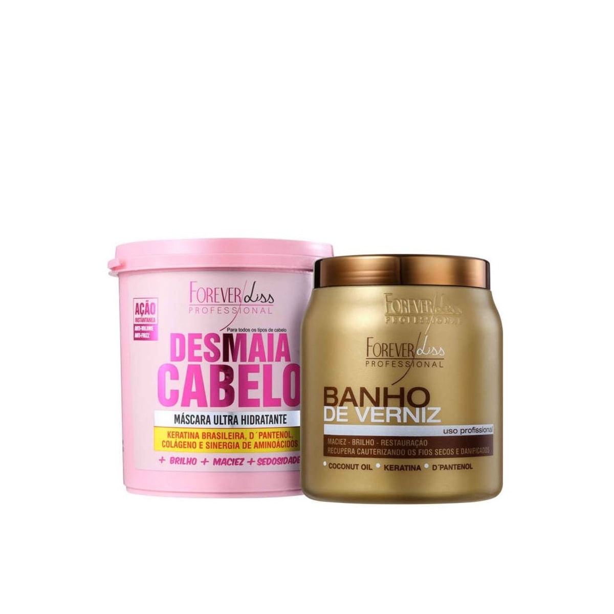 Kit Forever Liss Máscaras Desmaia 950 g+ Verniz 1000 g Kit Forever Liss Máscaras Desmaia 950 g+ Verniz 1000 g