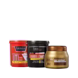 Kit Forever Liss Máscaras Verniz 240 g + UTI 240 g + Anabolizante 240 g