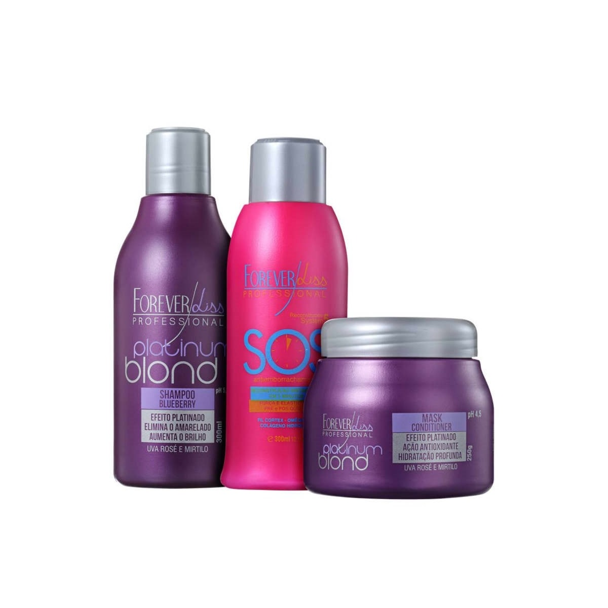 Kit Forever Liss Platinum Blond SOS (3 Produtos)
