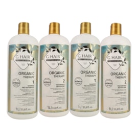 Kit G.Hair Organic Therapy 2 Tratamento Progressiva Antivolume 1 Litro
